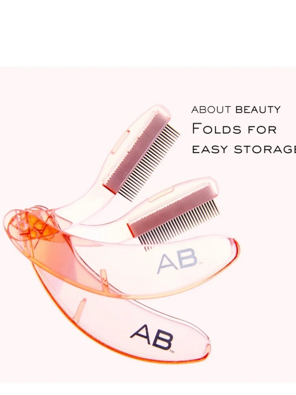 NEW About Beauty Lash Lover Folding Eyelash Comb, 2-count